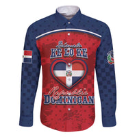 Personalized Dominican Republic Family Matching Off The Shoulder Long Sleeve Dress and Hawaiian Shirt Dimelo Ke Lo Ke - Wonder Print Shop