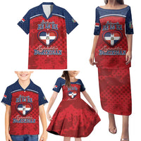 Personalized Dominican Republic Family Matching Puletasi and Hawaiian Shirt Dimelo Ke Lo Ke - Wonder Print Shop