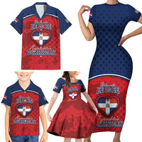 Personalized Dominican Republic Family Matching Short Sleeve Bodycon Dress and Hawaiian Shirt Dimelo Ke Lo Ke - Wonder Print Shop
