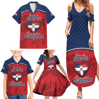 Personalized Dominican Republic Family Matching Summer Maxi Dress and Hawaiian Shirt Dimelo Ke Lo Ke - Wonder Print Shop