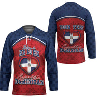 Personalized Dominican Republic Hockey Jersey Dimelo Ke Lo Ke - Wonder Print Shop