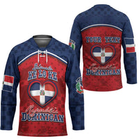 Personalized Dominican Republic Hockey Jersey Dimelo Ke Lo Ke - Wonder Print Shop