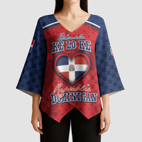 Personalized Dominican Republic Kimono Sleeve Blouse Dimelo Ke Lo Ke - Wonder Print Shop
