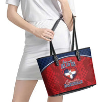 Dominican Republic Leather Tote Bag Dimelo Ke Lo Ke - Wonder Print Shop