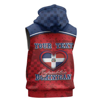 Personalized Dominican Republic Sleeveless Zip Hoodie Dimelo Ke Lo Ke - Wonder Print Shop
