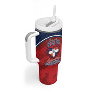 Personalized Dominican Republic Tumbler With Handle Dimelo Ke Lo Ke - Wonder Print Shop