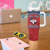 Personalized Dominican Republic Tumbler With Handle Dimelo Ke Lo Ke - Wonder Print Shop