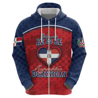 Personalized Dominican Republic Zip Hoodie Dimelo Ke Lo Ke - Wonder Print Shop