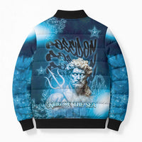 Poseidon Bomber Puffer Jacket God Of The Sea - Wonder Print Shop