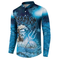 Poseidon Button Sweatshirt God Of The Sea - Wonder Print Shop