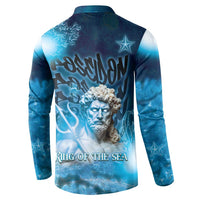 Poseidon Button Sweatshirt God Of The Sea - Wonder Print Shop