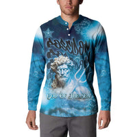 Poseidon Button Sweatshirt God Of The Sea - Wonder Print Shop