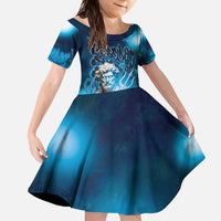 Poseidon Family Matching Off Shoulder Maxi Dress and Hawaiian Shirt God Of The Sea - Wonder Print Shop