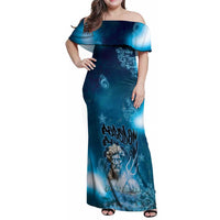 Poseidon Family Matching Off Shoulder Maxi Dress and Hawaiian Shirt God Of The Sea - Wonder Print Shop
