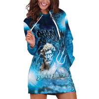 Poseidon Hoodie Dress God Of The Sea - Wonder Print Shop