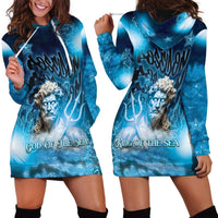 Poseidon Hoodie Dress God Of The Sea - Wonder Print Shop