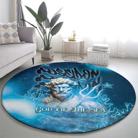 Poseidon Round Carpet God Of The Sea - Wonder Print Shop