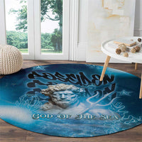 Poseidon Round Carpet God Of The Sea - Wonder Print Shop