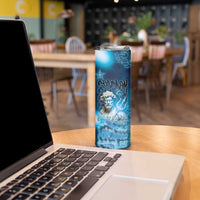 Poseidon Skinny Tumbler God Of The Sea - Wonder Print Shop