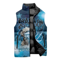 Poseidon Sleeveless Puffer Jacket God Of The Sea - Wonder Print Shop