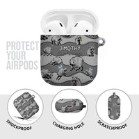 Jimothy The Raccoon AirPods Case It's Ok To Be Weird Raccoons Cute Sketch Pattern