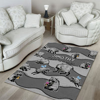 Jimothy The Raccoon Area Rug It's Ok To Be Weird Raccoons Cute Sketch Pattern
