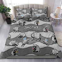 Jimothy The Raccoon Bedding Set It's Ok To Be Weird Raccoons Cute Sketch Pattern