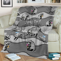 Jimothy The Raccoon Blanket It's Ok To Be Weird Raccoons Cute Sketch Pattern