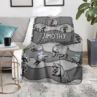 Jimothy The Raccoon Blanket It's Ok To Be Weird Raccoons Cute Sketch Pattern