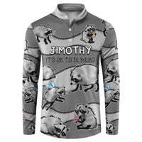 Jimothy The Raccoon Button Sweatshirt It's Ok To Be Weird Raccoons Cute Sketch Pattern