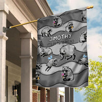 Jimothy The Raccoon Garden Flag It's Ok To Be Weird Raccoons Cute Sketch Pattern