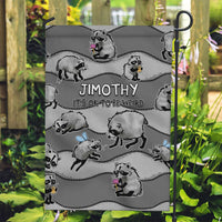 Jimothy The Raccoon Garden Flag It's Ok To Be Weird Raccoons Cute Sketch Pattern