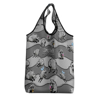 Jimothy The Raccoon Grocery Bag It's Ok To Be Weird Raccoons Cute Sketch Pattern