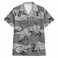 Jimothy The Raccoon Hawaiian Shirt It's Ok To Be Weird Raccoons Cute Sketch Pattern