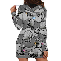 Jimothy The Raccoon Hoodie Dress It's Ok To Be Weird Raccoons Cute Sketch Pattern
