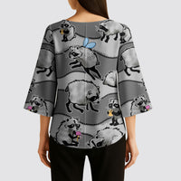 Jimothy The Raccoon Kimono Sleeve Blouse It's Ok To Be Weird Raccoons Cute Sketch Pattern