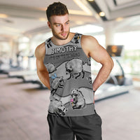 Jimothy The Raccoon Men Tank Top It's Ok To Be Weird Raccoons Cute Sketch Pattern