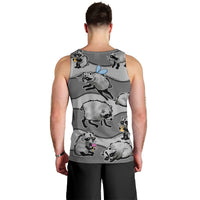 Jimothy The Raccoon Men Tank Top It's Ok To Be Weird Raccoons Cute Sketch Pattern