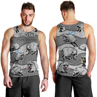 Jimothy The Raccoon Men Tank Top It's Ok To Be Weird Raccoons Cute Sketch Pattern