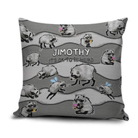 Jimothy The Raccoon Pillow Cover It's Ok To Be Weird Raccoons Cute Sketch Pattern