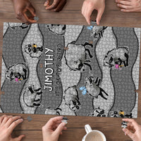 Jimothy The Raccoon Puzzle It's Ok To Be Weird Raccoons Cute Sketch Pattern