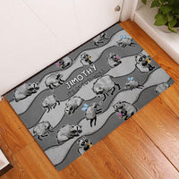 Jimothy The Raccoon Rubber Doormat It's Ok To Be Weird Raccoons Cute Sketch Pattern