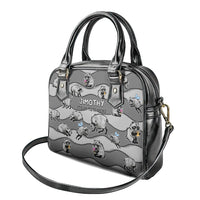 Jimothy The Raccoon Shoulder Handbag It's Ok To Be Weird Raccoons Cute Sketch Pattern