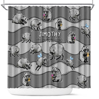 Jimothy The Raccoon Shower Curtain It's Ok To Be Weird Raccoons Cute Sketch Pattern