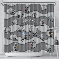 Jimothy The Raccoon Shower Curtain It's Ok To Be Weird Raccoons Cute Sketch Pattern