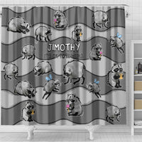 Jimothy The Raccoon Shower Curtain It's Ok To Be Weird Raccoons Cute Sketch Pattern