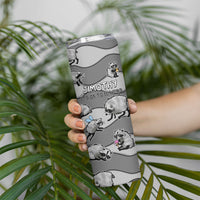 Jimothy The Raccoon Skinny Tumbler It's Ok To Be Weird Raccoons Cute Sketch Pattern