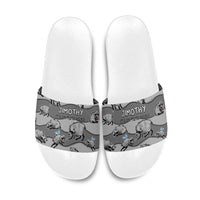 Jimothy The Raccoon Slide Sandals It's Ok To Be Weird Raccoons Cute Sketch Pattern