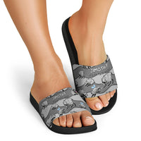 Jimothy The Raccoon Slide Sandals It's Ok To Be Weird Raccoons Cute Sketch Pattern