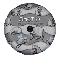 Jimothy The Raccoon Spare Tire Cover It's Ok To Be Weird Raccoons Cute Sketch Pattern